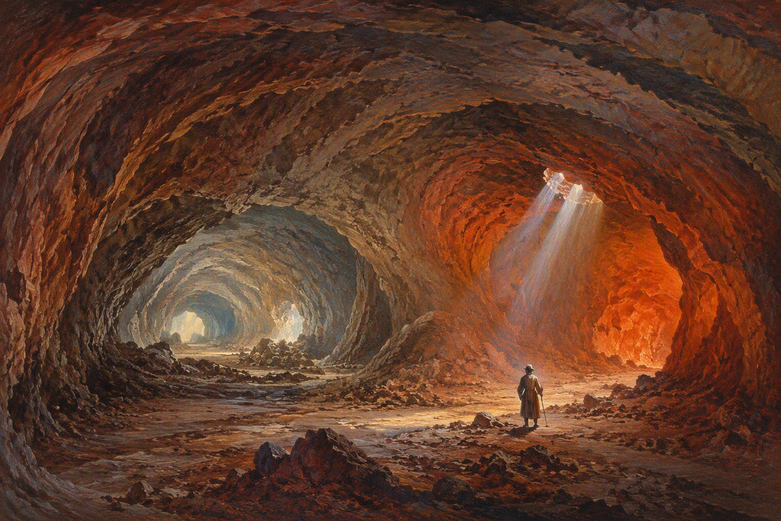 Cueva de los Verdes -luolaston dramaattinen laavatunneli Cueva de los Verdes -luolaston dramaattinen laavatunneli